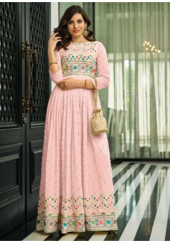 Pink Desginer Anarkali- Gown 