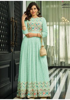 Green Desginer Anarkali- Gown 