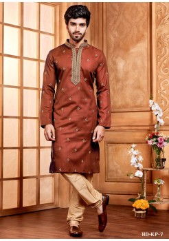 Reddish Designer Mens Kurt Set