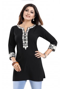 Black Short Tunic Top