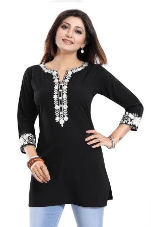 Black Short Tunic Top