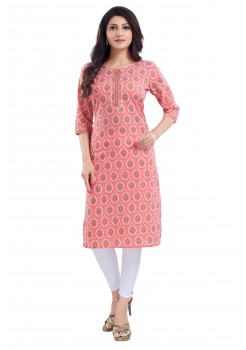 Tomato Cotton Kurti