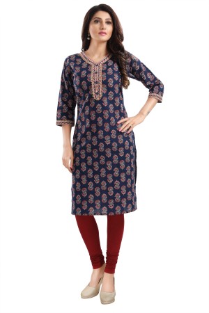 Blue Cotton Kurti