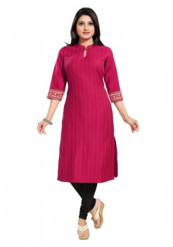 Magenta Cotton Kurta