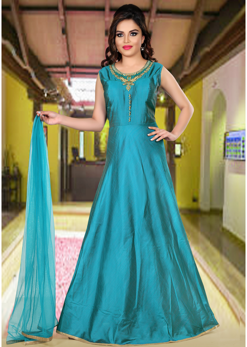 Georgette Fabzone Designer Party Wear Heavy Anarkali Dress at Rs 3049 in  Surat