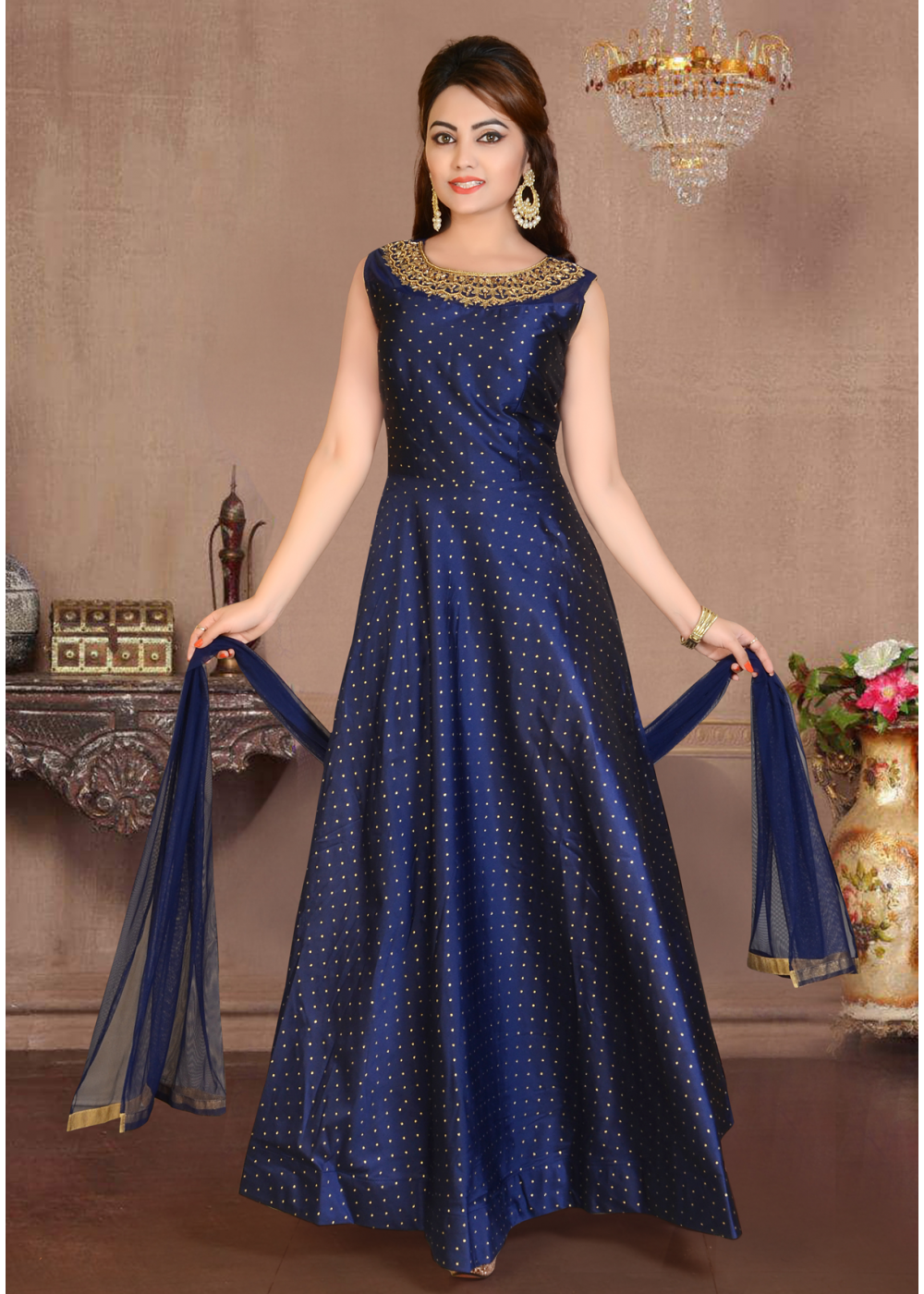 dress navy blue colour