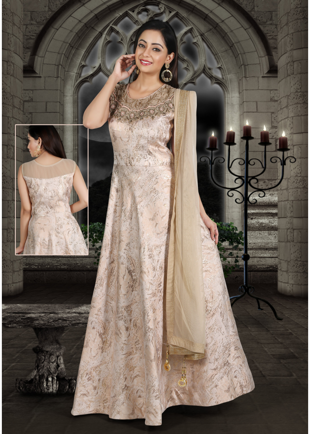 Beautiful Moroccan Islamic Wedding Gown Party Wear Gown For Women -  AlMehraan Fashion - 3177519