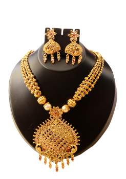 Antique Gold and Pearl 4 line Designer Set