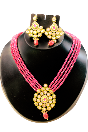 Designer Fuscia Color Crystal Set