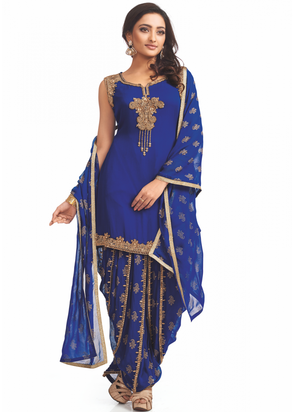 Blue Color Designer Printed Salwar Suits Designs – TheDesignerSaree