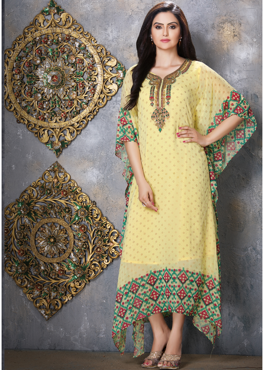 Yellow Colored Embroidered Pure Rayon Cotton Designer Kurti – Apparel  Designer