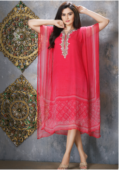 Punch Color Designer Chiffon Kurti