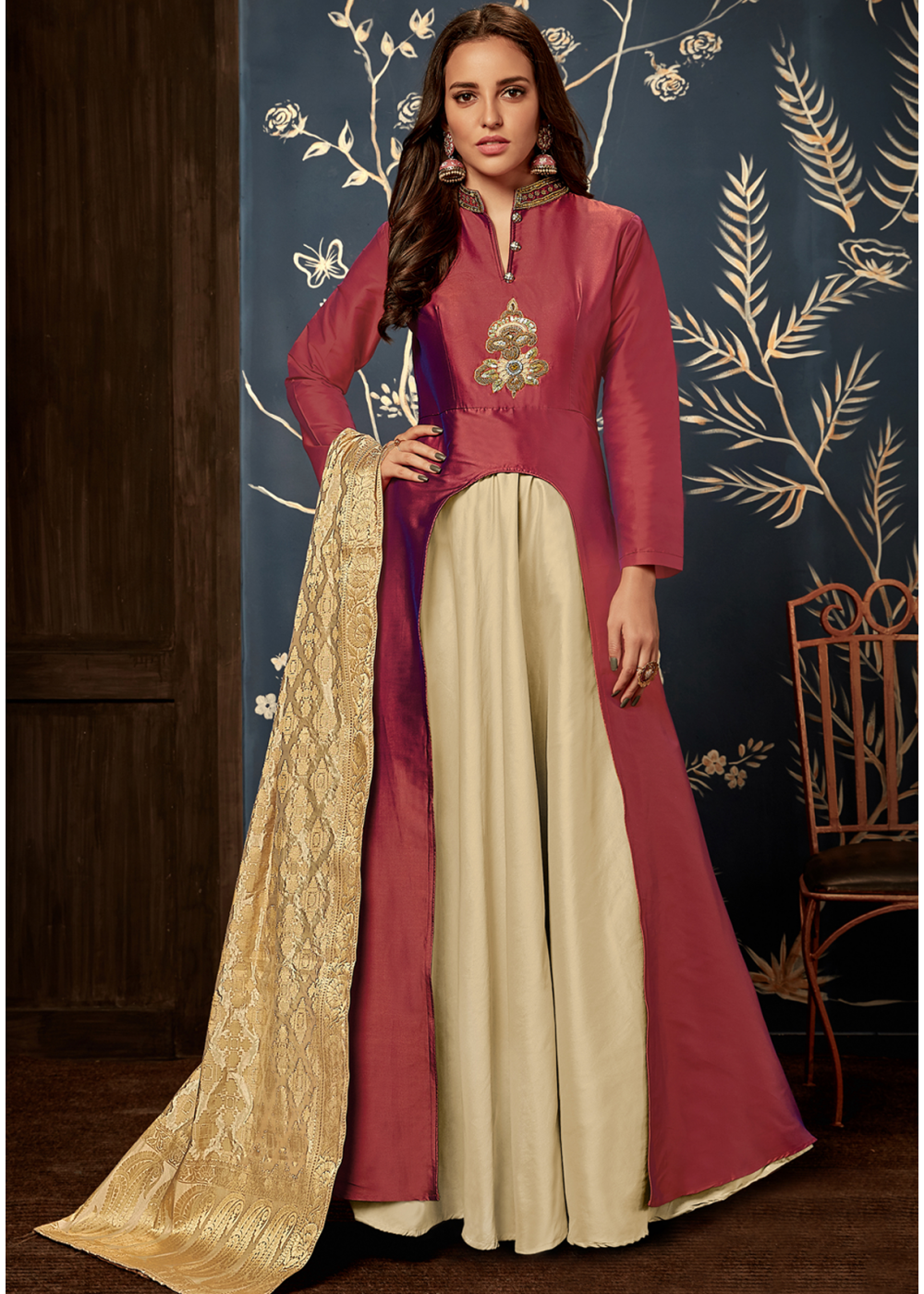 ZohaCollection Women Gown Brown Dress - Buy ZohaCollection Women Gown Brown  Dress Online at Best Prices in India | Flipkart.com