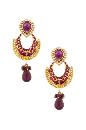 Purple dangler earrings 