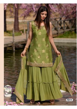 Designer Green Color Sharara