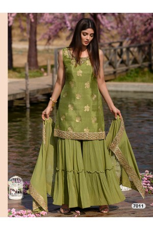 Designer Green Color Sharara