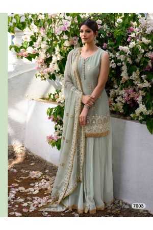 Designer Light Grey Color Sharara