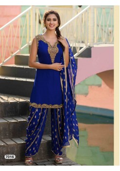 Designer Royal Blue Patiyala Salwar