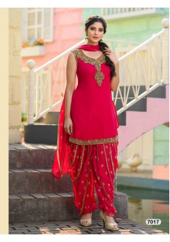 Designer Pink Patiyala Salwar Dhoti