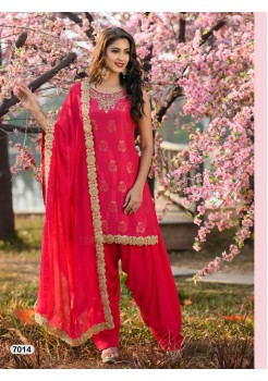 Designer Pink Patiyala Salwar