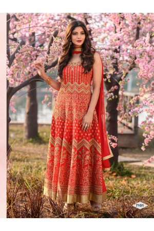 Designer Red Color Anarkali Gown