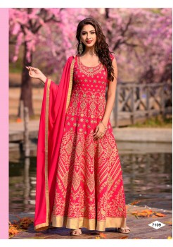 Designer Pink Color Anarkali Gown