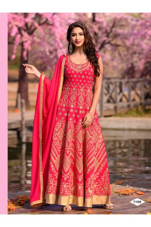 Designer Pink Color Anarkali Gown
