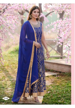 Designer Blue Color Anarkali Gown