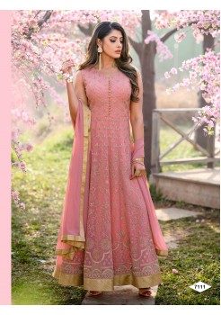 Pretty Pink Color Anarkali Gown