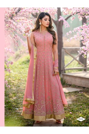 Pretty Pink Color Anarkali Gown