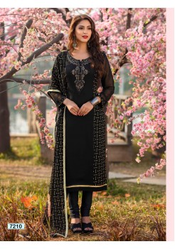 Black Straight Cut Chudidar